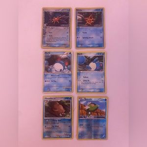 6 pack water Pokémon trading cards